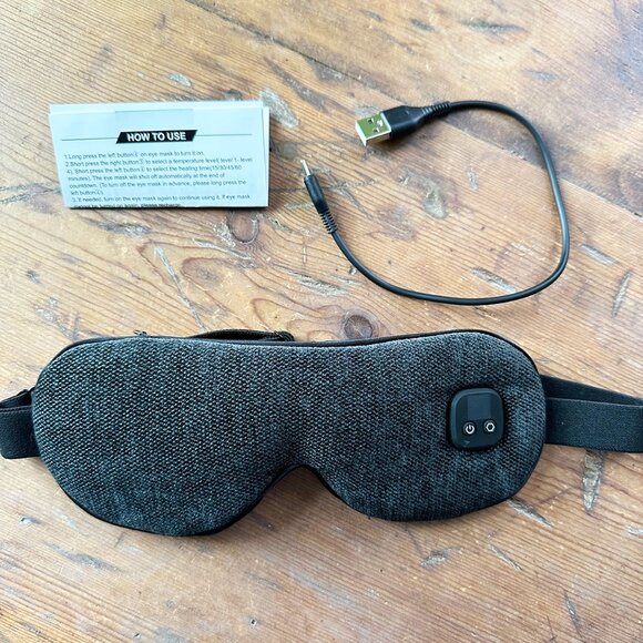 Heated Eye Mask for Dry Eyes, Cordless Warm Eye Compress, 4 Heat Levels NWT - Picture 3 of 9